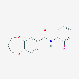 N-(2-fluorophenyl)-3,4-dihydro-2H-1,5-benzodioxepine-7-carboxamide