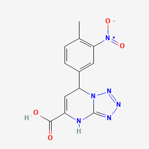 molecular formula C12H10N6O4 B11236107 7-(4-Methyl-3-nitrophenyl)-4,7-dihydrotetrazolo[1,5-a]pyrimidine-5-carboxylic acid 