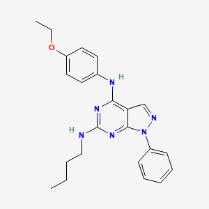 molecular formula C23H26N6O B11236115 N~6~-butyl-N~4~-(4-ethoxyphenyl)-1-phenyl-1H-pyrazolo[3,4-d]pyrimidine-4,6-diamine 