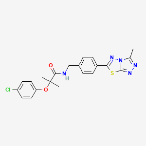 2-(4-chlorophenoxy)-2-methyl-N-[4-(3-methyl[1,2,4]triazolo[3,4-b][1,3,4]thiadiazol-6-yl)benzyl]propanamide