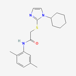 2-((1-cyclohexyl-1H-imidazol-2-yl)thio)-N-(2,5-dimethylphenyl)acetamide