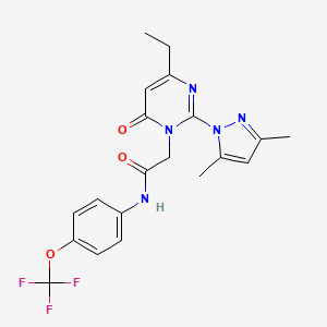 2-(2-(3,5-dimethyl-1H-pyrazol-1-yl)-4-ethyl-6-oxopyrimidin-1(6H)-yl)-N-(4-(trifluoromethoxy)phenyl)acetamide