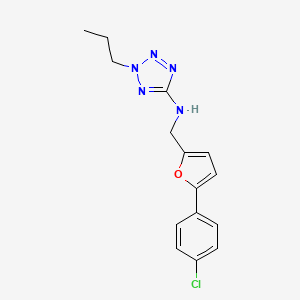 N-{[5-(4-chlorophenyl)furan-2-yl]methyl}-2-propyl-2H-tetrazol-5-amine