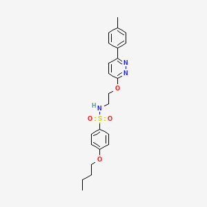 4-butoxy-N-(2-((6-(p-tolyl)pyridazin-3-yl)oxy)ethyl)benzenesulfonamide