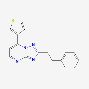 2-(2-Phenylethyl)-7-(thiophen-3-yl)[1,2,4]triazolo[1,5-a]pyrimidine