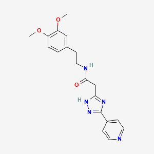 N-[2-(3,4-dimethoxyphenyl)ethyl]-2-[3-(pyridin-4-yl)-1H-1,2,4-triazol-5-yl]acetamide