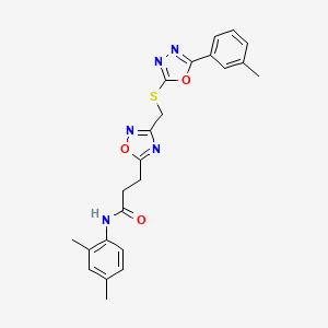 N-(2,4-dimethylphenyl)-3-[3-({[5-(3-methylphenyl)-1,3,4-oxadiazol-2-yl]sulfanyl}methyl)-1,2,4-oxadiazol-5-yl]propanamide