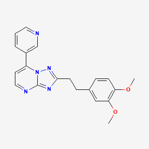 molecular formula C20H19N5O2 B11236271 2-[2-(3,4-Dimethoxyphenyl)ethyl]-7-(pyridin-3-yl)[1,2,4]triazolo[1,5-a]pyrimidine 