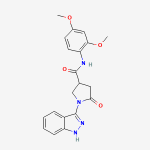 N-(2,4-dimethoxyphenyl)-1-(1H-indazol-3-yl)-5-oxo-3-pyrrolidinecarboxamide