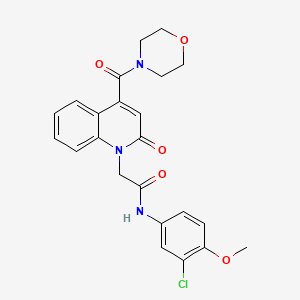 N-(3-chloro-4-methoxyphenyl)-2-[4-(morpholin-4-ylcarbonyl)-2-oxoquinolin-1(2H)-yl]acetamide