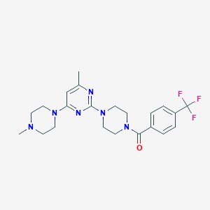 4-Methyl-6-(4-methylpiperazin-1-yl)-2-{4-[4-(trifluoromethyl)benzoyl]piperazin-1-yl}pyrimidine