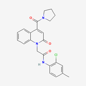 N-(2-chloro-4-methylphenyl)-2-[2-oxo-4-(pyrrolidin-1-ylcarbonyl)quinolin-1(2H)-yl]acetamide