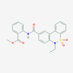 methyl 2-{[(6-ethyl-5,5-dioxido-6H-dibenzo[c,e][1,2]thiazin-9-yl)carbonyl]amino}benzoate