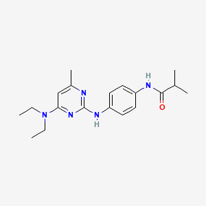 molecular formula C19H27N5O B11236315 N-(4-{[4-(diethylamino)-6-methylpyrimidin-2-yl]amino}phenyl)-2-methylpropanamide 