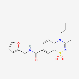 N-(2-furylmethyl)-3-methyl-4-propyl-4H-1,2,4-benzothiadiazine-7-carboxamide 1,1-dioxide