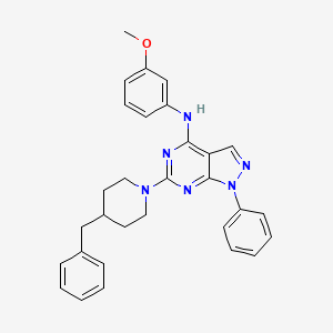 6-(4-benzylpiperidin-1-yl)-N-(3-methoxyphenyl)-1-phenyl-1H-pyrazolo[3,4-d]pyrimidin-4-amine