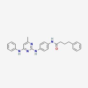 N-(4-{[4-Methyl-6-(phenylamino)pyrimidin-2-YL]amino}phenyl)-4-phenylbutanamide