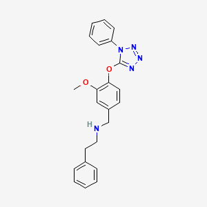 molecular formula C23H23N5O2 B11236445 N-{3-methoxy-4-[(1-phenyl-1H-tetrazol-5-yl)oxy]benzyl}-2-phenylethanamine 