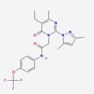 2-[2-(3,5-dimethyl-1H-pyrazol-1-yl)-5-ethyl-4-methyl-6-oxo-1,6-dihydropyrimidin-1-yl]-N-[4-(trifluoromethoxy)phenyl]acetamide