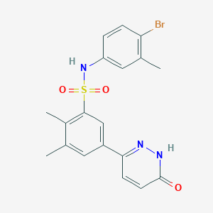 N-(4-bromo-3-methylphenyl)-2,3-dimethyl-5-(6-oxo-1,6-dihydropyridazin-3-yl)benzenesulfonamide