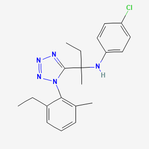 4-chloro-N-{2-[1-(2-ethyl-6-methylphenyl)-1H-tetrazol-5-yl]butan-2-yl}aniline