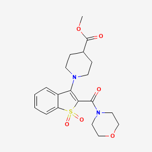 Methyl 1-[2-(morpholin-4-ylcarbonyl)-1,1-dioxido-1-benzothiophen-3-yl]piperidine-4-carboxylate