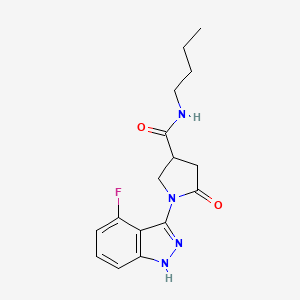 N-butyl-1-(4-fluoro-1H-indazol-3-yl)-5-oxopyrrolidine-3-carboxamide