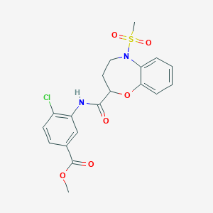 Methyl 4-chloro-3-({[5-(methylsulfonyl)-2,3,4,5-tetrahydro-1,5-benzoxazepin-2-yl]carbonyl}amino)benzoate