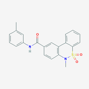 molecular formula C21H18N2O3S B11236585 6-methyl-N-(3-methylphenyl)-6H-dibenzo[c,e][1,2]thiazine-9-carboxamide 5,5-dioxide 