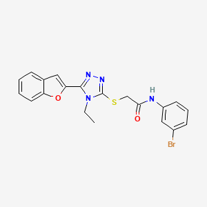 2-{[5-(1-benzofuran-2-yl)-4-ethyl-4H-1,2,4-triazol-3-yl]sulfanyl}-N-(3-bromophenyl)acetamide