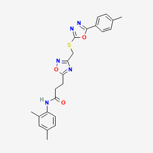 N-(2,4-dimethylphenyl)-3-[3-({[5-(4-methylphenyl)-1,3,4-oxadiazol-2-yl]sulfanyl}methyl)-1,2,4-oxadiazol-5-yl]propanamide