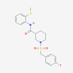 1-[(4-fluorobenzyl)sulfonyl]-N-[2-(methylsulfanyl)phenyl]piperidine-3-carboxamide