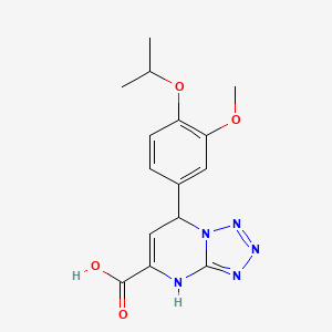 7-[3-Methoxy-4-(propan-2-yloxy)phenyl]-4,7-dihydrotetrazolo[1,5-a]pyrimidine-5-carboxylic acid