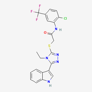 N-[2-Chloro-5-(trifluoromethyl)phenyl]-2-{[4-ethyl-5-(1H-indol-3-YL)-4H-1,2,4-triazol-3-YL]sulfanyl}acetamide