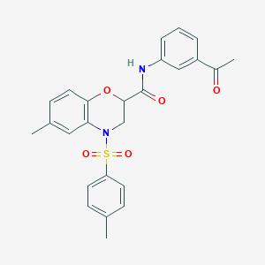 N-(3-acetylphenyl)-6-methyl-4-[(4-methylphenyl)sulfonyl]-3,4-dihydro-2H-1,4-benzoxazine-2-carboxamide