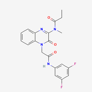 N-(4-{2-[(3,5-difluorophenyl)amino]-2-oxoethyl}-3-oxo-3,4-dihydroquinoxalin-2-yl)-N-methylpropanamide