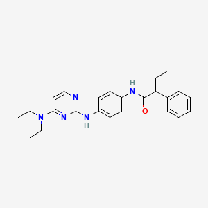 N-(4-{[4-(diethylamino)-6-methylpyrimidin-2-yl]amino}phenyl)-2-phenylbutanamide