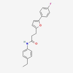 molecular formula C21H20FNO2 B11236722 N-(4-ethylphenyl)-3-[5-(4-fluorophenyl)furan-2-yl]propanamide 