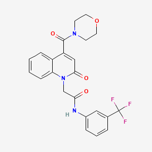 2-[4-(morpholin-4-ylcarbonyl)-2-oxoquinolin-1(2H)-yl]-N-[3-(trifluoromethyl)phenyl]acetamide