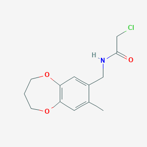 2-chloro-N-[(8-methyl-3,4-dihydro-2H-1,5-benzodioxepin-7-yl)methyl]acetamide