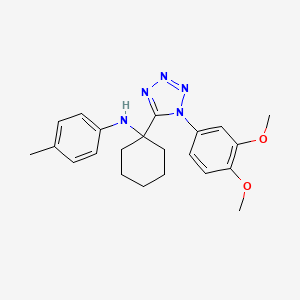 N-{1-[1-(3,4-dimethoxyphenyl)-1H-tetrazol-5-yl]cyclohexyl}-4-methylaniline