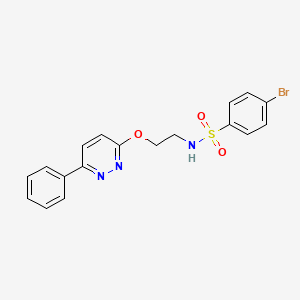 molecular formula C18H16BrN3O3S B11236788 4-bromo-N-(2-((6-phenylpyridazin-3-yl)oxy)ethyl)benzenesulfonamide 