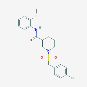 1-[(4-chlorobenzyl)sulfonyl]-N-[2-(methylsulfanyl)phenyl]piperidine-3-carboxamide