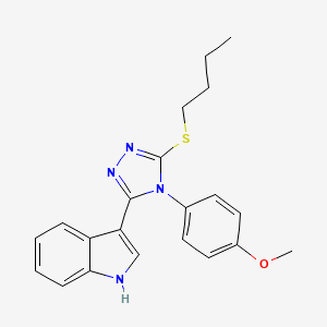 3-[5-(butylsulfanyl)-4-(4-methoxyphenyl)-4H-1,2,4-triazol-3-yl]-1H-indole