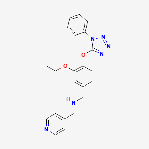 molecular formula C22H22N6O2 B11236827 1-{3-ethoxy-4-[(1-phenyl-1H-tetrazol-5-yl)oxy]phenyl}-N-(pyridin-4-ylmethyl)methanamine 