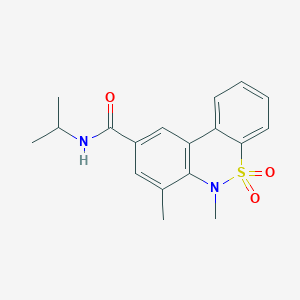 6,7-dimethyl-N-(propan-2-yl)-6H-dibenzo[c,e][1,2]thiazine-9-carboxamide 5,5-dioxide