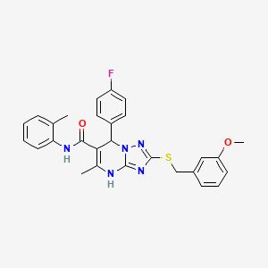 7-(4-fluorophenyl)-2-[(3-methoxybenzyl)sulfanyl]-5-methyl-N-(2-methylphenyl)-4,7-dihydro[1,2,4]triazolo[1,5-a]pyrimidine-6-carboxamide