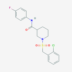 1-[(2-chlorobenzyl)sulfonyl]-N-(4-fluorophenyl)piperidine-3-carboxamide