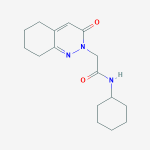 molecular formula C16H23N3O2 B11236879 N-cyclohexyl-2-(3-oxo-5,6,7,8-tetrahydrocinnolin-2(3H)-yl)acetamide 