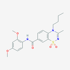 4-butyl-N-(2,4-dimethoxyphenyl)-3-methyl-4H-1,2,4-benzothiadiazine-7-carboxamide 1,1-dioxide